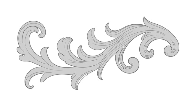 Victorian Vintage Baroque element floral ornament leaf scroll engraved retro flower pattern decorative design. damask pattern with flourishes calligraphic engraved hand drawn style vector