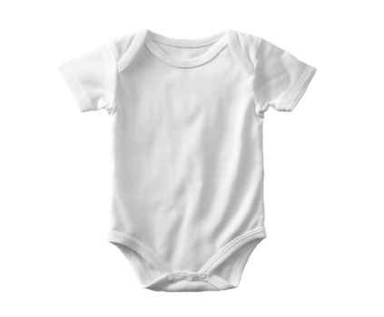 Baby onesie design template for creative projects and personalization png