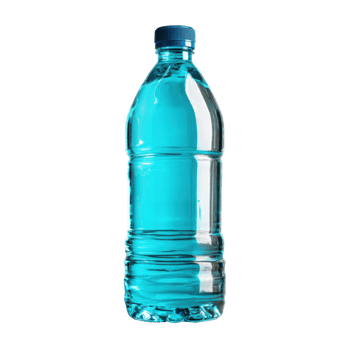 Refreshing blue water bottle for hydration and wellness png