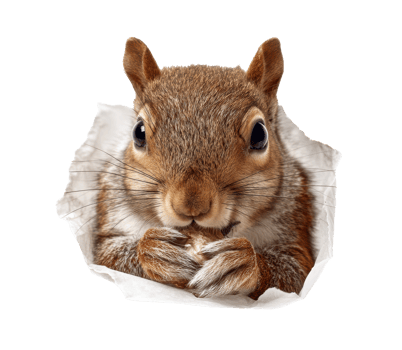 Squirrel enjoying a snack with playful curiosity in the forest png