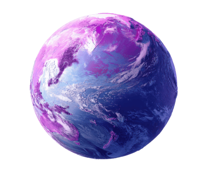 Colorful planet earth depiction for artistic projects and design png
