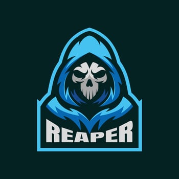 Reaper Mascot E-sport Gaming Logo vector