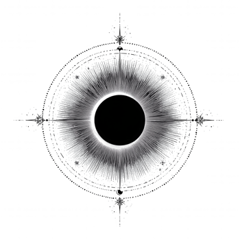 Solar eclipse is celestial event where moon obscures sun, creating stunning visual display. This illustration captures beauty and mystery of this phenomenon, showcasing intricate details png