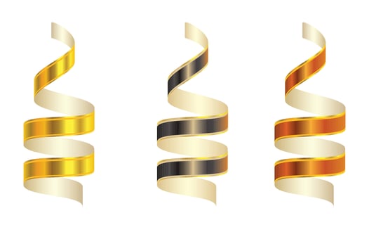 Party decorations or curling party ribbons vector