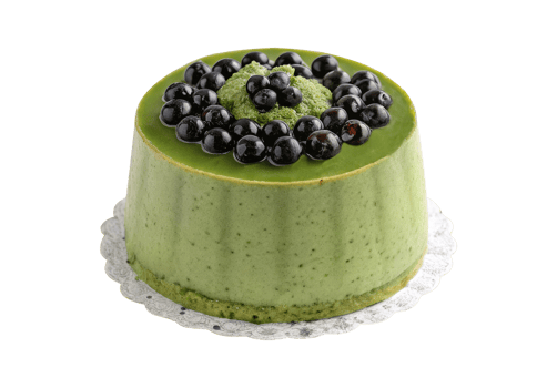 Matcha green tea boba pudding Cake isolated on a transparent background png