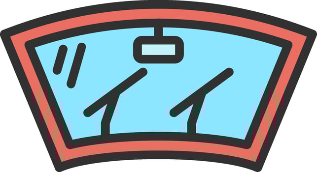 Wiper Stylized Flat Drawing vector