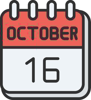 16 October Mobile App Illustration vector