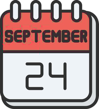24 September Sharp Line Mark vector