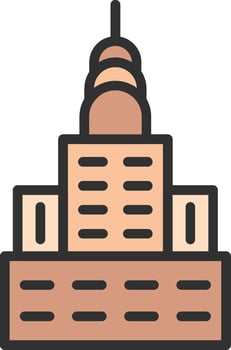 Chrysler Building Business App Graphic vector