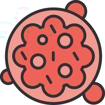 Cancer Cell Clean UI Concept vector
