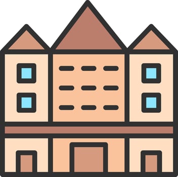 Buckingham Palace Flat Symbol vector