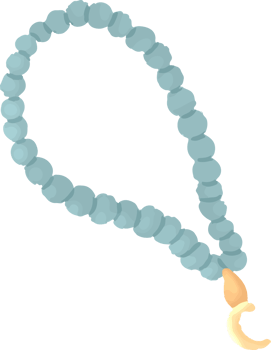 Blue Tasbih Prayer Beads png