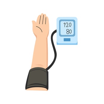 high blood pressure measure and hypertension disease concept. normal vector