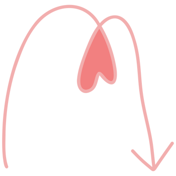 Outline arrow with love png