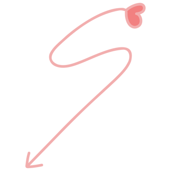 Pink love arrow hand drawn png
