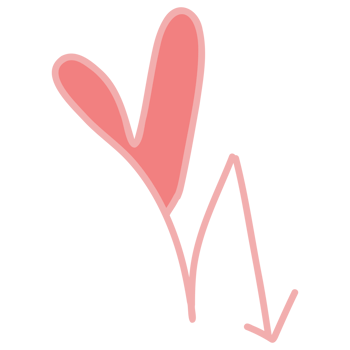 Hand drawn love arrow png