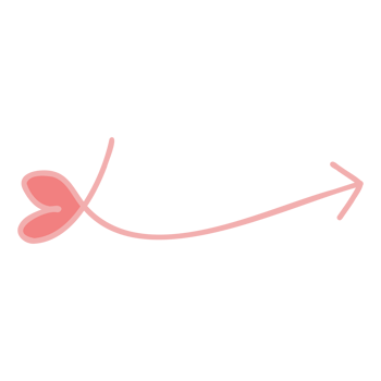 a pink arrow pointing to a heart png