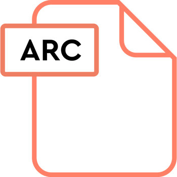 Arc File Format Icon Rounded Shapes Outline png