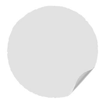 Blank white round paper sticker label isolated png