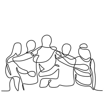 Group People Standing Together vector