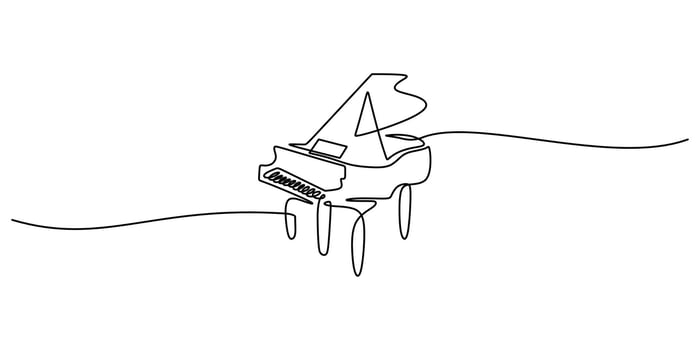 Classical Piano Sketch Art vector