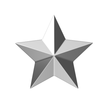 Steel Star isolated on transparent background png