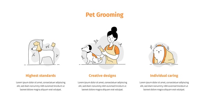 Pet grooming salon icon template vector