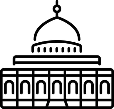 A line style icon of dome vector