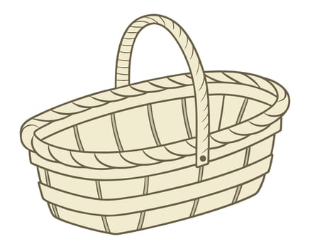 Simple Empty basket vector