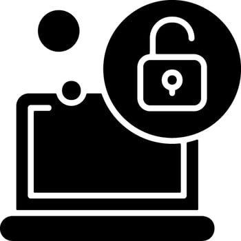 Unlock Solid EPS Icon vector