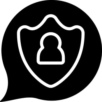 Encrypted Message Solid Style Icon vector