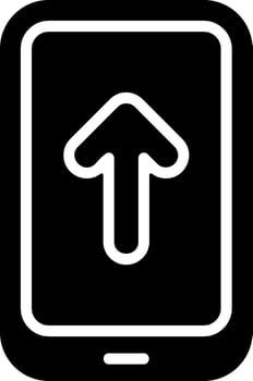 Black Upload Graphic Icon vector