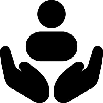 Charity Help Solid Style Icon vector