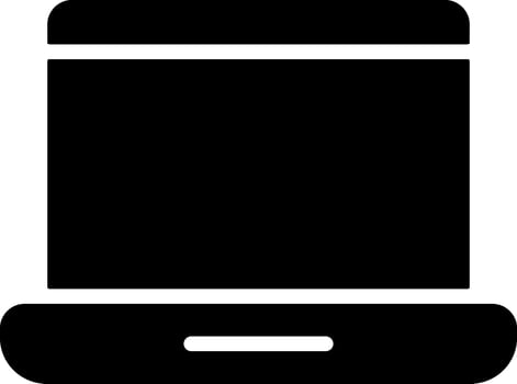 Laptop Black Icon vector