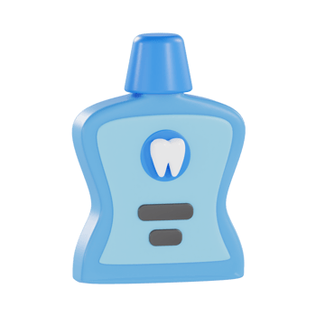 Dental Care Mouthwash Container in 3D png