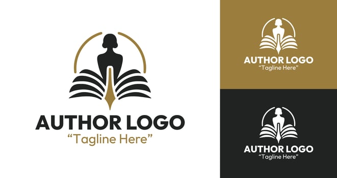 Stylish Author Logo for Personal Branding in Writing vector