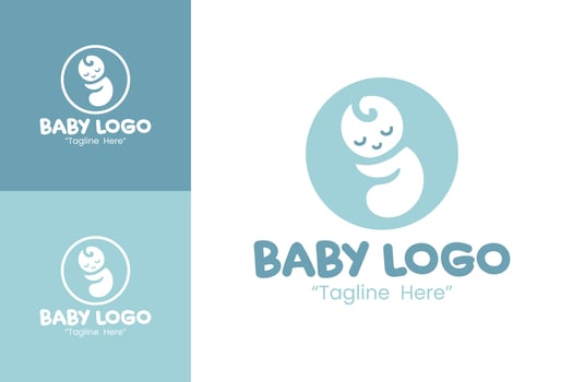 Baby Logo Creative and Wholesome Logo for Baby Care vector