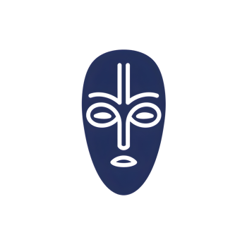 Traditional Tuareg Tribal Mask with Geometric Patterns png