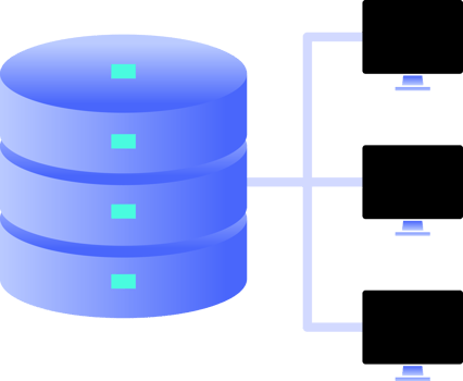 Big Data information Network server clipart png