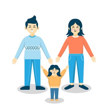 family father mother and child vector