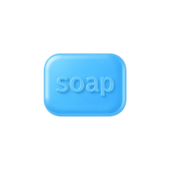 Blue glossy soap icon. png
