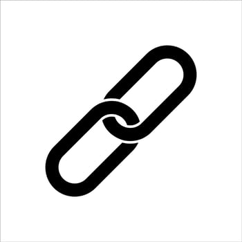 Simple chain, link icon. Link icon, internet url symbol link button vector