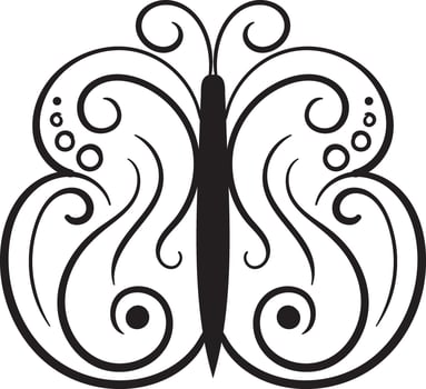 Beautiful Line Art Butterfly vector
