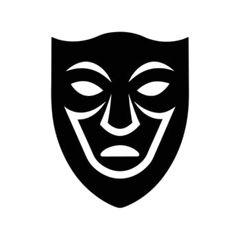 Mask Drama Stencil Icon vector