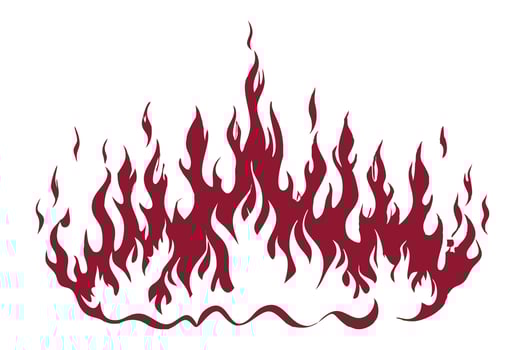 Simple flame icons in flat style vector