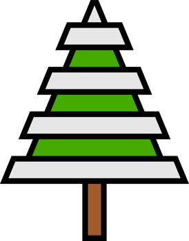 Green pine tree winter christmas snow png