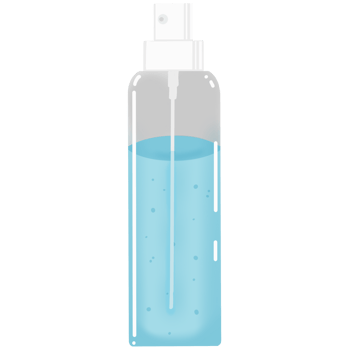 plastic bottle with alcohol spray png