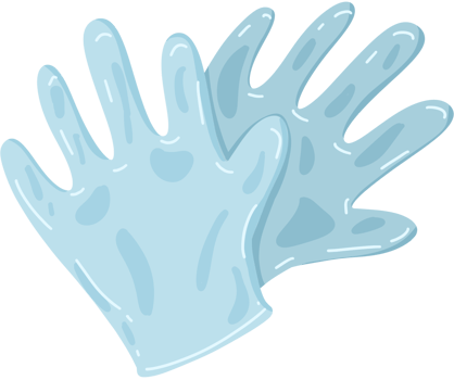 blue medical gloves png