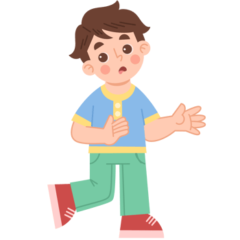 Illustration of a surprised little boy png