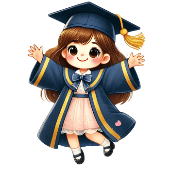 Cheerful graduate celebrating achievement with a joyful pose. png